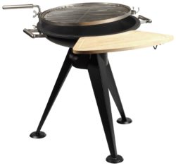 Firefriend Charcoal BBQ Wooden Side Table & Hooks